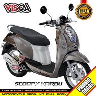 Decal Scoopy Karbu Full Body Stiker Scoopy Karbu Lama Striping Scoopy Karbu Lama Batik