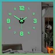 wall clock Silent wall clock, bedroom decoration, large clock, simple luminous DIY wall clock, living room wall clock, free punching