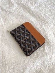 GOYARD Card Holder Wallet Brown 老花滿印拉鍊 零錢包 卡包