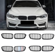 Gloss Black Dual Slat Matte Black Kidney Bumper Grille For BMW 3-Series F30/F31/F35 2012-2019 F30 32