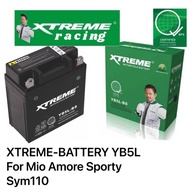 XTREME-BATTERY YB5L Motorcycle Spare Parts Batteries Accessories For Mio Motors Amore Sporty Sym110