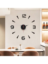 1入組diy大牆貼時鐘,混合數字電池操作時鐘裝飾用於家居,客廳,臥室(不含電池)