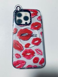 iPhone Case Casetify 14 pro magsafe lips kiss 透明紅唇印花 強悍防摔手機保護殼 兼容 magsafe 全新正貨
