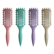Bounce Curl Define Styling Brush - Anti-Frizz Hollow Comb with Soft Nylon Bristles, Ergonomic Massag