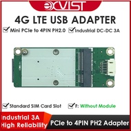 4G LTE Industrial Mini Pcie To Adapter W/Sim Card Slot USB 2.0 4 Ph2.0 Connector For Wwan/Lte Ph