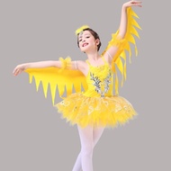 2025 New Style Crane Danding Crane Egret Bird Animal Girl Fluffy Gauze Skirt Dance Performance Costu