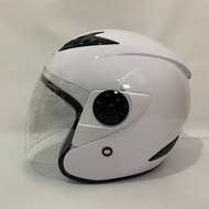 BXP Vixion White Matte Helmet - Plain SNI Adult Helmet