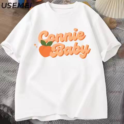 Connie Baby T-shirt Peach Scene Team Conrad T Shirt Men Women Cousins Beach TSITP Tshirt Casual Cott