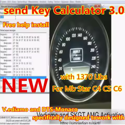 Newest Seed key calculator 3.0 For MB Star C4 C5 C6 Seed Key Calculator Online Service for Vediamo M