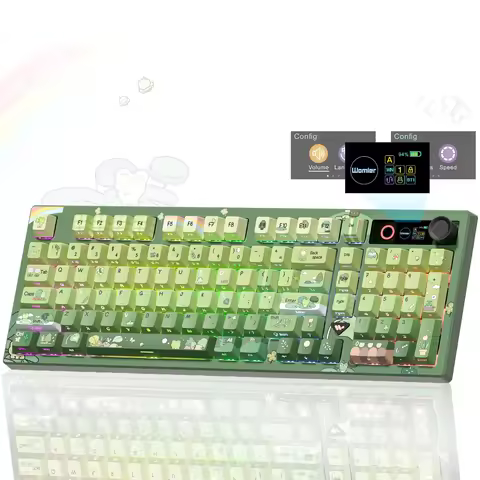Womier L98 Frog 98% Wireless Mechanical Creamy Keyboard with TFT Screen & Knob with Number Pad Hot S