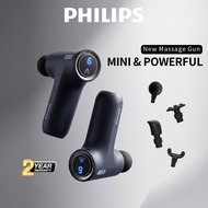 【New Arrival】Philips Mini Massage Gun Power Massage Gunner 6 Speeds with Display Screen Deep Tissue 