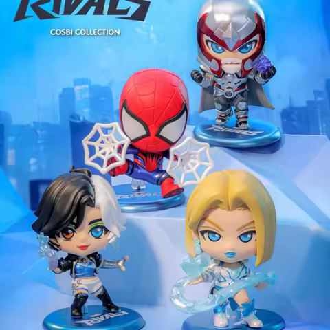 HotToys Authentic Marvel Rivals Cosbi Mystery Blind Box Mini Action Figures Spider-Man Magneto Deskt