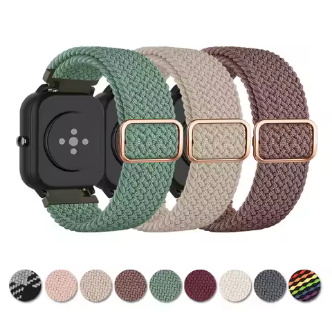20mm Elastic Weave Strap For Amazfit GTR 42mm/GTS 2 3 2e/Bip youth/Bip S Lite/Bip Pace Lite/Bip U/GT