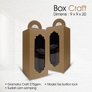 Craft Souvenir Box 9x9 x 20 cm Button Lock Bag Model (Min Order 5pcs)