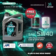 MOTION API SP Fully Synthetic Engine Oil Car Lubricant (5W40/4L)