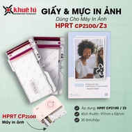 HPRT CP2100 / Z3 Photo Paper, Box of 20 Sheets with Ink