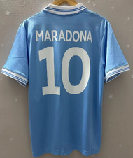 เสื้อฟุตบอล Maradona Classic Vintage 86 87 เสื้อแข่งฟุตบอลแขนสั้นสไตล์ย้อนยุคสำหรับทุกเพศทุกวัย ชุดก