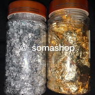 Synthetic Gold Flakes Leaf Leaves for Epoxy Resin Arts/Jewellery/Nail Arts/Paintings