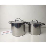Supra Stock Pot 8/12QT Thick Stainless Steel Steamer Pot + Lid