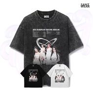 SANZ AESPA T-shirt | Stonewashed washed t-shirt | Black white | AESPA-18