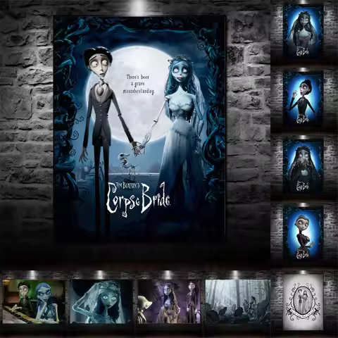 Tim Burton's Corpse Bride Poster Canvas Painting Art Cafe Creative Picture Decor Wallpaper Interior 