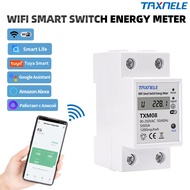 Tuya 60A Din Rail WIFI Smart Energy Meter Timer Power Monitor kWh Meter Wattmeter 110V 220V Smart Li