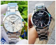 นาฬิกา Casio รุ่น MTP-1381D-1A ,MTP-1381D-7A นาฬิกาผู้ชาย สายแสตนเลส สีเงิน สุดหรู  - ของแท้ 100% รั