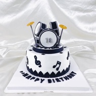 爵士鼓 生日蛋糕 蛋糕 客製化 甜點 周歲 母親節 8吋 面交