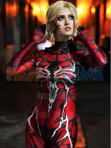 Halloween Carnage queen Mary Jane Venom Carnage Cosplay Costume 3D Print Spandex Woman Halloween Cos