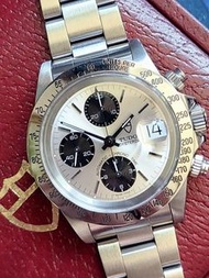 💢中古 TUDOR 79180 Big Block Chrono  銀面熊貓，勞的勞底