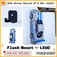 Flush Wall Mount for Lego Technic 2 Fast 2 Furious Nissan Skyline GT-R R34 (42210)