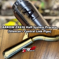 Silencer ARROW ZX6R ZX636 Prorace Half System Set (Silencer + Central Link Pipe) Slip On Exhaust