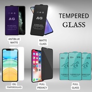 VIVO Y17S,Y15S,Y15A,Y15,Y17,Y12,Y11 9H CLEAR/MATTE/ANTIBLUEMATTE/FULLPRIVACY/FULL CLEAR TEMPERED GLASS