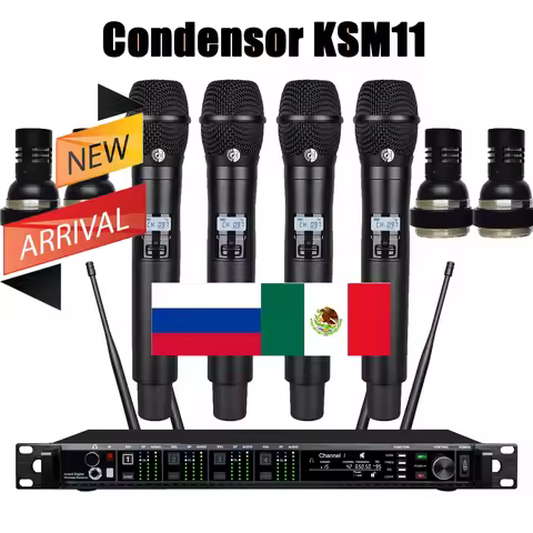 Leicozic Condensor Dynamic 4Channel KSM11 KSM8 Wireless Microphone Radio Microfono System Hand Heads
