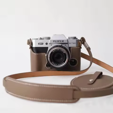 Roadfisher Genuine Real Leather Camera Bag Protect Case Cover Base Grip For Fujifilm Fuji XT5 X-T5 X