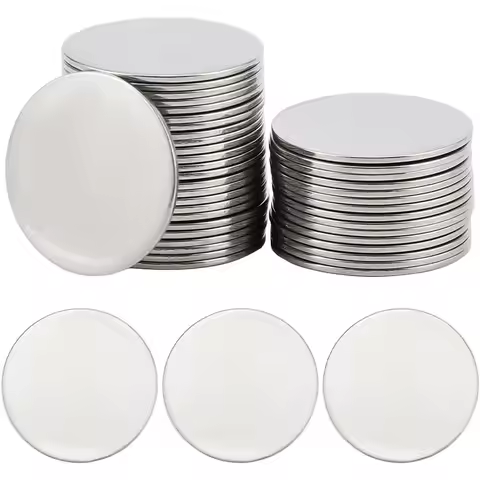 1 Box 40Pcs Stainless Steel Stamping Blanks Laser Engraving Disc Bulk Engravable Blank for DIY Jewel