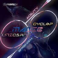 Protech - ORIGINAL Badminton Racket MAGIC UNICORN/CYCLOP (MAX 36LBS)(FREE STRING+GRIP+BAG)