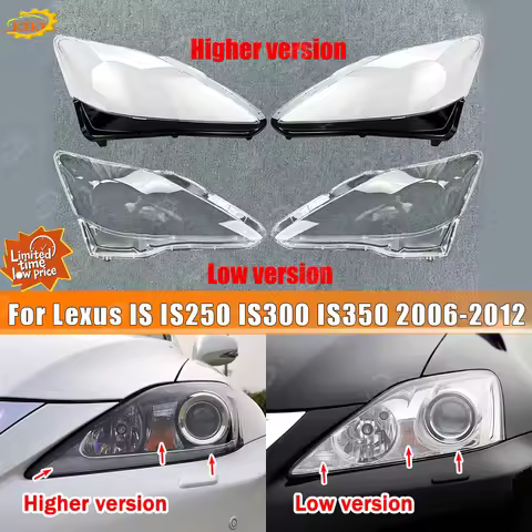 Transparent Headlight Lens Cover Headlamp Shell Fit For Lexus IS IS250 IS300 IS350 2006‑2012 Vehicle