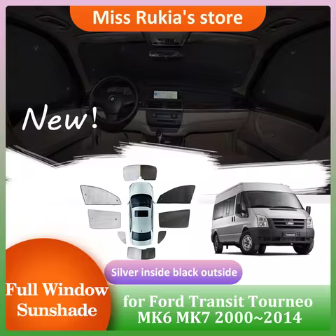 Full Coverage Sunshades for Ford Transit Tourneo MK6 MK7 2000~2014 Car Windows Sun Visor Windshield 
