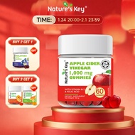 【Gift】Nature's Key Halal Apple Cider Vinegar Gummies 1000mg Natural Detox & Weight Management