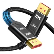 8K 4K DisplayPort Cable 1.4, Capshi 10FT DP Cable [VESA Certified, 8K@60Hz, 4K@144Hz, 2K@240Hz/165Hz