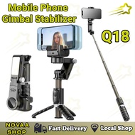 Q18 4in1 Tripod Gimbal Stabilizer 360 Rotation Tripod with Face/Object Tracking For Phone Video
