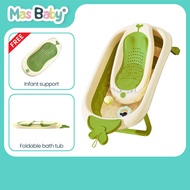 Mas Baby Folding Collapsable Bath Tub Set Shower Besen Tab For Newborn