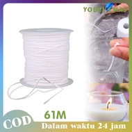 Tali Sumbu Lilin Gulungan 61m Candle Wick Roll Alat Pembuatan Lilin Wicks Tali Sumbu Lilin