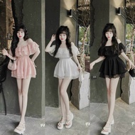 Ruffled off-the-shoulder dress, ruffled off-the-shoulder dress L1