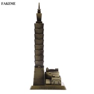 FAKEME Bronze Taipei 101 Tower Building Architecture Model of  Desktop Ornament Travel Souvenir Gift