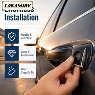 LAKAMIRY Exterior Door Handle Key Hole Cover, Black+Chrome 4H1837879B Door Handle Key Hole Cap, Plas