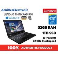LENOVO THINKPAD P51 - 15.6"/i7-7820HQ/32GB RAM/1TB SSD