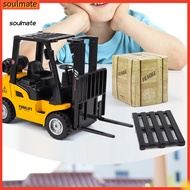 soulmate|  Forklift  Inertia Toy Burrs-free Excellent Workmanship Fadeless Pull Back Forklift  Inert