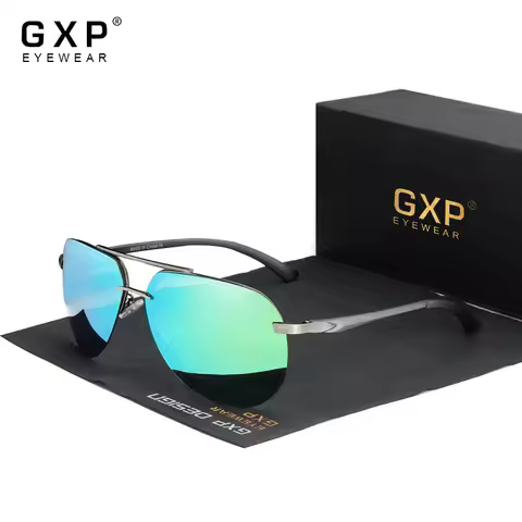GXP Pilot Rimless Sunglasses Polarized UV400 Anti-reflection Trendy Driving Glasses Women Retro Ultr